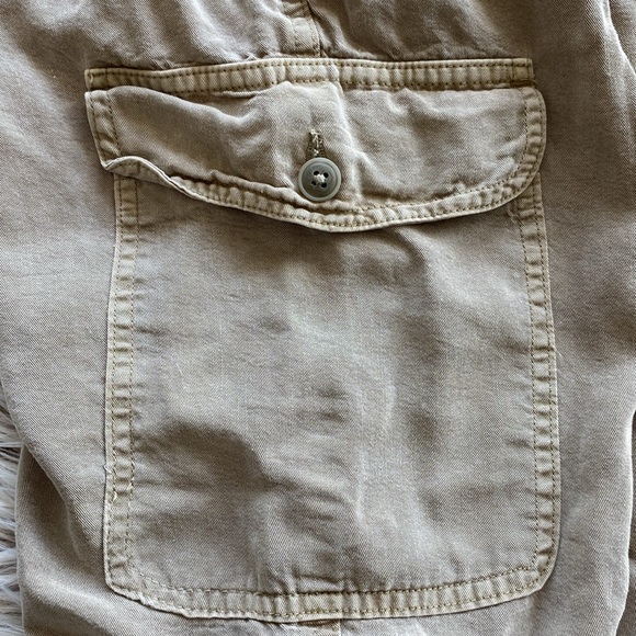 Aerie Cargo Tan Drawstring Elastic Waist Pull On Baggy Comfy Jogger Pants XS - Picture 8 of 12